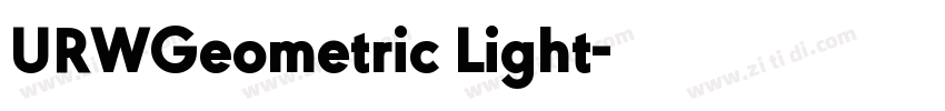 URWGeometric Light字体转换